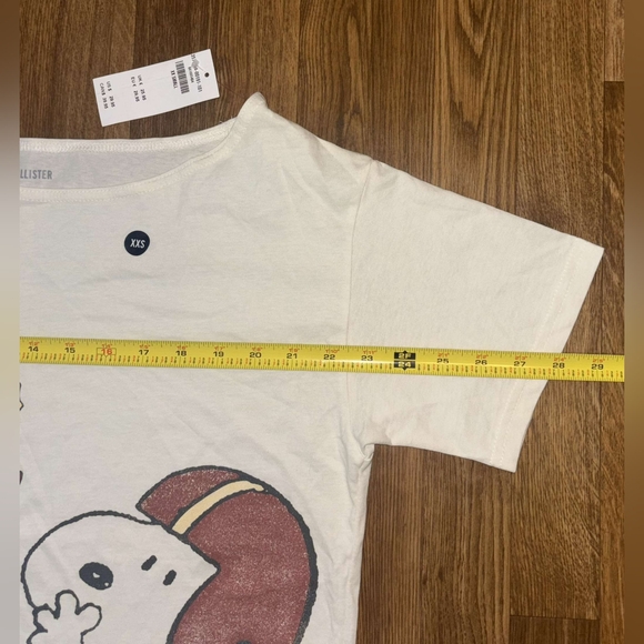 HOLLISTER SNOOPY Cream Color Sleepwear Tee xxsmall NEW! - Picture 9 of 13